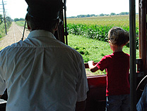 Kids Riding Train at Illinois Railway Museum