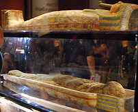 Egyptan sarcophagus and mummy photo